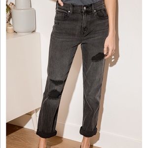 Rocky washed distressed high rise BF Jeans